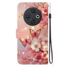 For Tecno Spark 30C 4G Crystal Texture Colored Drawing Leather Phone Case(Lantern Butterflies) - 3