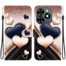 For Tecno Spark Go 2024 / Spark 20 / Spark 20C Crystal Texture Colored Drawing Leather Phone Case(Love Heart) - 1
