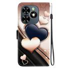 For Tecno Spark Go 2024 / Spark 20 / Spark 20C Crystal Texture Colored Drawing Leather Phone Case(Love Heart) - 3