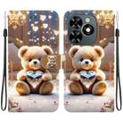 For Tecno Spark Go 2024 / Spark 20 / Spark 20C Crystal Texture Colored Drawing Leather Phone Case(Diamond Bear) - 1