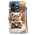 For Tecno Spark Go 2024 / Spark 20 / Spark 20C Crystal Texture Colored Drawing Leather Phone Case(Diamond Bear) - 3