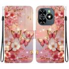 For Tecno Spark Go 2024 / Spark 20 / Spark 20C Crystal Texture Colored Drawing Leather Phone Case(Lantern Butterflies) - 1