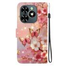 For Tecno Spark Go 2024 / Spark 20 / Spark 20C Crystal Texture Colored Drawing Leather Phone Case(Lantern Butterflies) - 3