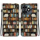 For Tecno Spark Go 2024 / Spark 20 / Spark 20C Crystal Texture Colored Drawing Leather Phone Case(Bookshelf) - 1