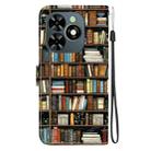 For Tecno Spark Go 2024 / Spark 20 / Spark 20C Crystal Texture Colored Drawing Leather Phone Case(Bookshelf) - 3