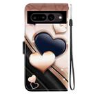 For Google Pixel 7 Crystal Texture Colored Drawing Leather Phone Case(Love Heart) - 3