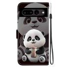 For Google Pixel 7 Crystal Texture Colored Drawing Leather Phone Case(Milk Tea Bear) - 3
