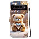 For Google Pixel 7 Crystal Texture Colored Drawing Leather Phone Case(Diamond Bear) - 3