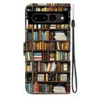 For Google Pixel 7 Crystal Texture Colored Drawing Leather Phone Case(Bookshelf) - 3