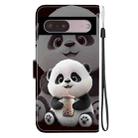 For Google Pixel 7 Pro Crystal Texture Colored Drawing Leather Phone Case(Milk Tea Bear) - 3