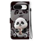 For Google Pixel 8 Crystal Texture Colored Drawing Leather Phone Case(Milk Tea Bear) - 3