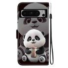 For Google Pixel 8 Pro Crystal Texture Colored Drawing Leather Phone Case(Milk Tea Bear) - 3