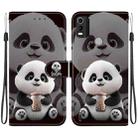 For Nokia C21 Plus Crystal Texture Colored Drawing Leather Phone Case(Milk Tea Bear) - 1