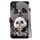 For Nokia C21 Plus Crystal Texture Colored Drawing Leather Phone Case(Milk Tea Bear) - 3