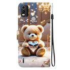 For Nokia C21 Plus Crystal Texture Colored Drawing Leather Phone Case(Diamond Bear) - 3