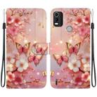 For Nokia C21 Plus Crystal Texture Colored Drawing Leather Phone Case(Lantern Butterflies) - 1