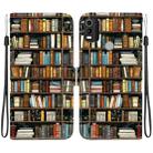 For Nokia C21 Plus Crystal Texture Colored Drawing Leather Phone Case(Bookshelf) - 1