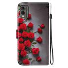 For Nokia C32 Crystal Texture Colored Drawing Leather Phone Case(Red Roses) - 3