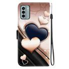 For Nokia G22 Crystal Texture Colored Drawing Leather Phone Case(Love Heart) - 3