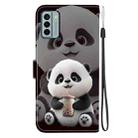 For Nokia G22 Crystal Texture Colored Drawing Leather Phone Case(Milk Tea Bear) - 3