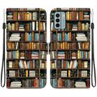 For Nokia G22 Crystal Texture Colored Drawing Leather Phone Case(Bookshelf) - 1