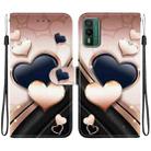 For Nokia XR21 Crystal Texture Colored Drawing Leather Phone Case(Love Heart) - 1