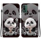 For Nokia XR21 Crystal Texture Colored Drawing Leather Phone Case(Milk Tea Bear) - 1