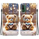 For Nokia XR21 Crystal Texture Colored Drawing Leather Phone Case(Diamond Bear) - 1