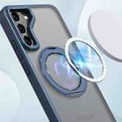 For Samsung Galaxy S22 5G kalebol MagSafe Metal Ring Holder Phone Case(Blue) - 2