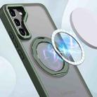 For Samsung Galaxy S22 5G kalebol MagSafe Metal Ring Holder Phone Case(Green) - 2