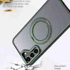 For Samsung Galaxy S22 5G kalebol MagSafe Metal Ring Holder Phone Case(Green) - 3