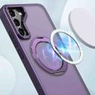 For Samsung Galaxy S22 5G kalebol MagSafe Metal Ring Holder Phone Case(Dark Purple) - 2