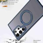 For Samsung Galaxy S23 Ultra 5G kalebol MagSafe Metal Ring Holder Phone Case(Blue) - 3