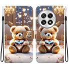 For OnePlus 13 Crystal Texture Colored Drawing Leather Phone Case(Diamond Bear) - 1