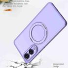 For Samsung Galaxy S25 Edge 5G kalebol MagSafe Metal Ring Holder Phone Case(Light Purple) - 3