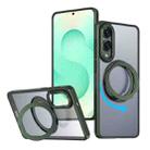 For Samsung Galaxy S25 Edge 5G kalebol MagSafe Metal Ring Holder Phone Case(Green) - 1