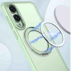 For Samsung Galaxy S25 Edge 5G kalebol MagSafe Metal Ring Holder Phone Case(Avocado Green) - 2