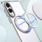 For Samsung Galaxy S25 Edge 5G kalebol MagSafe Metal Ring Holder Phone Case(Transparent) - 2