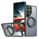 For Samsung Galaxy S25 Ultra 5G kalebol MagSafe Metal Ring Holder Phone Case(Green) - 1