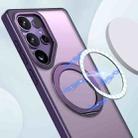 For Samsung Galaxy S25 Ultra 5G kalebol MagSafe Metal Ring Holder Phone Case(Dark Purple) - 2