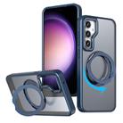 For Samsung Galaxy S23 FE 5G kalebol MagSafe Metal Ring Holder Phone Case(Blue) - 1