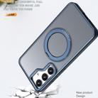 For Samsung Galaxy S24 5G kalebol MagSafe Metal Ring Holder Phone Case(Blue) - 3