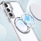 For Samsung Galaxy S24 5G kalebol MagSafe Metal Ring Holder Phone Case(Transparent) - 2