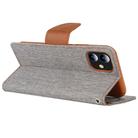 For iPhone 12 mini GOOSPERY CANVAS DIARY Cross Texture Horizontal Flip Leather Case with Card Slots & Wallet & Holder(Grey) - 3