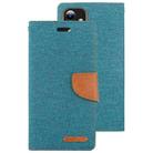 For iPhone 12 mini GOOSPERY CANVAS DIARY Cross Texture Horizontal Flip Leather Case with Card Slots & Wallet & Holder(Green) - 2