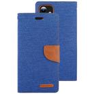 For iPhone 12 mini GOOSPERY CANVAS DIARY Cross Texture Horizontal Flip Leather Case with Card Slots & Wallet & Holder(Blue) - 2