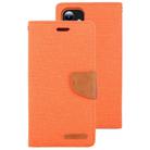 For iPhone 12 mini GOOSPERY CANVAS DIARY Cross Texture Horizontal Flip Leather Case with Card Slots & Wallet & Holder(Orange) - 2