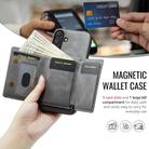 For Samsung Galaxy S24 FE 5G Fierre Shann 2 in 1 Holder RFID Card Slot Wallet MagSafe Phone Case(Grey) - 3