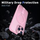 For iPhone 16 Plus kalebol Honeycomb Cooling MagSafe Holder Phone Case(Pink) - 3