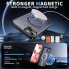 For iPhone 14 Plus kalebol Honeycomb Cooling MagSafe Holder Phone Case(Black) - 2